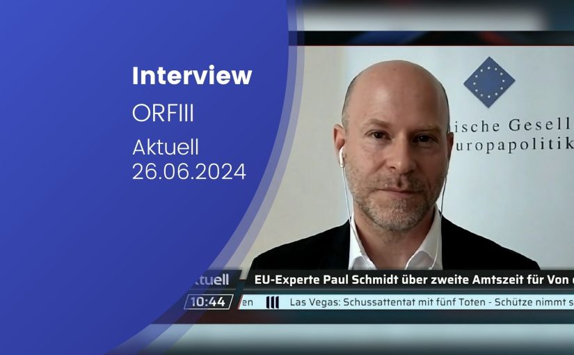 Paul Schmidt, im ORF II "Aktuell" Interview